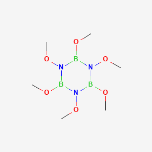 molecular formula C6H18B3N3O6 B14343343 1,2,3,4,5,6-Hexamethoxy-1,3,5,2,4,6-triazatriborinane CAS No. 105916-54-9