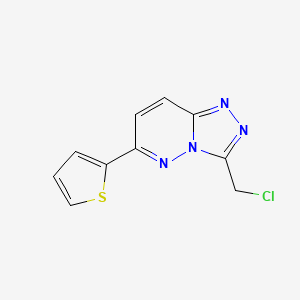 molecular formula C10H7ClN4S B1434339 3-(Chloromethyl)-6-(thiophen-2-yl)-[1,2,4]triazolo[4,3-b]pyridazine CAS No. 1955547-26-8