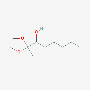 molecular formula C10H22O3 B14343400 2,2-Dimethoxyoctan-3-OL CAS No. 104681-93-8