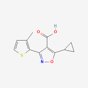 5-Cyclopropyl-3-(3-methylthiophen-2-yl)isoxazole-4-carboxylic acid