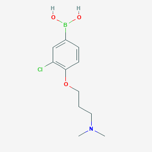 molecular formula C11H17BClNO3 B1434343 (3-Chloro-4-(3-(dimethylamino)propoxy)phenyl)boronic acid CAS No. 1704080-14-7