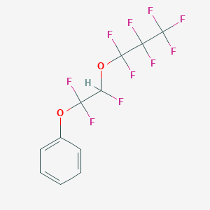 molecular formula C11H6F10O2 B14343455 Benzene, [1,1,2-trifluoro-2-(heptafluoropropoxy)ethoxy]- CAS No. 95454-42-5