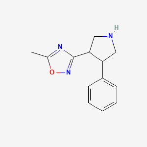 5-Methyl-3-(4-phenylpyrrolidin-3-yl)-1,2,4-oxadiazole