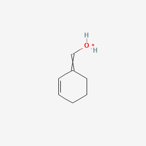 molecular formula C7H11O+ B14343465 [(Cyclohex-2-en-1-ylidene)methyl]oxidanium CAS No. 94483-98-4