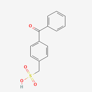 molecular formula C14H12O4S B14343472 Benzenemethanesulfonic acid, 4-benzoyl- CAS No. 92681-66-8