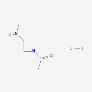 molecular formula C6H13ClN2O B1434348 1-(3-(Methylamino)azetidin-1-yl)ethan-1-one hydrochloride CAS No. 2097968-77-7