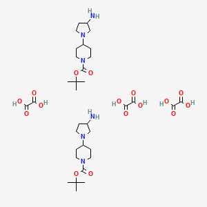 Tert-butyl 4-(3-aminopyrrolidin-1-yl)piperidine-1-carboxylate sesquioxalate