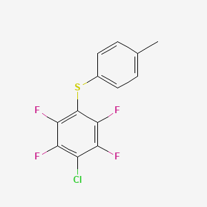 molecular formula C13H7ClF4S B14343492 1-Chloro-2,3,5,6-tetrafluoro-4-[(4-methylphenyl)sulfanyl]benzene CAS No. 106241-31-0