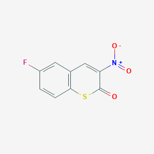 molecular formula C9H4FNO3S B14343547 6-Fluoro-3-nitro-2H-1-benzothiopyran-2-one CAS No. 97613-01-9