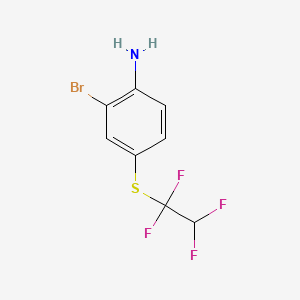 molecular formula C8H6BrF4NS B14343642 2-Bromo-4-(1,1,2,2-tetrafluoroethylsulfanyl)aniline CAS No. 100280-23-7