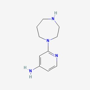 molecular formula C10H16N4 B1434366 2-(1,4-二氮杂环-1-基)吡啶-4-胺 CAS No. 1935498-05-7