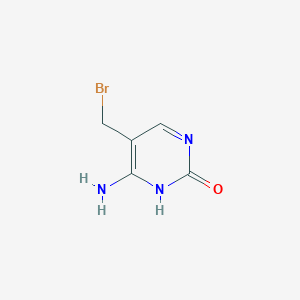 molecular formula C5H6BrN3O B143437 6-Amino-5-(bromomethyl)pyrimidin-2(1H)-one CAS No. 128120-60-5