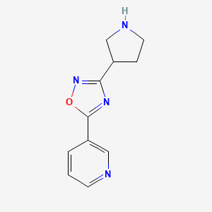 B1434372 5-(Pyridin-3-yl)-3-(pyrrolidin-3-yl)-1,2,4-oxadiazole CAS No. 1256835-69-4