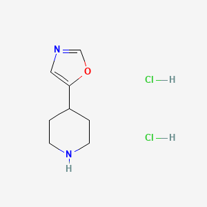 molecular formula C8H14Cl2N2O B1434374 4-(1,3-噁唑-5-基)哌啶 CAS No. 2034156-74-4