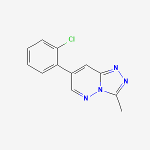 molecular formula C12H9ClN4 B14343749 1,2,4-Triazolo(4,3-b)pyridazine, 7-(2-chlorophenyl)-3-methyl- CAS No. 100078-93-1