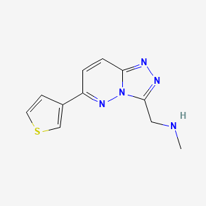 molecular formula C11H11N5S B1434376 N-methyl-1-(6-(thiophen-3-yl)-[1,2,4]triazolo[4,3-b]pyridazin-3-yl)methanamine CAS No. 1955514-74-5