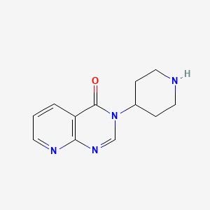 molecular formula C12H14N4O B1434377 3-(piperidin-4-yl)pyrido[2,3-d]pyrimidin-4(3H)-one CAS No. 1955548-19-2