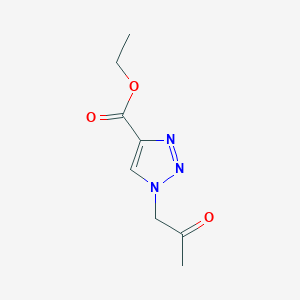 molecular formula C8H11N3O3 B1434382 ethyl 1-(2-oxopropyl)-1H-1,2,3-triazole-4-carboxylate CAS No. 1370595-95-1