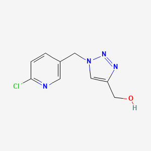 molecular formula C9H9ClN4O B1434383 (1-((6-氯吡啶-3-基)甲基)-1H-1,2,3-三唑-4-基)甲醇 CAS No. 1955541-04-4