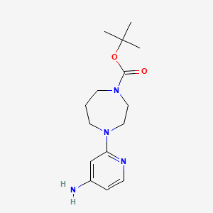 molecular formula C15H24N4O2 B1434384 Tert-butyl 4-(4-aminopyridin-2-yl)-1,4-diazepane-1-carboxylate CAS No. 1691892-86-0