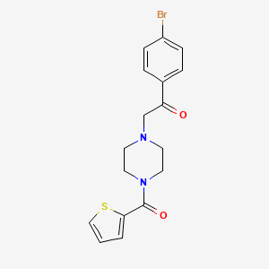 molecular formula C17H17BrN2O2S B14343853 1-(4-Bromophenyl)-2-[4-(thiophene-2-carbonyl)piperazin-1-yl]ethan-1-one CAS No. 105578-74-3