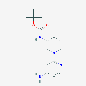 B1434387 Tert-butyl (1-(4-aminopyridin-2-yl)piperidin-3-yl)carbamate CAS No. 1955520-95-2