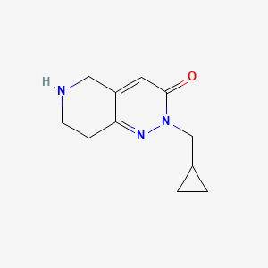 molecular formula C11H15N3O B1434388 2-(cyclopropylmethyl)-5,6,7,8-tetrahydropyrido[4,3-c]pyridazin-3(2H)-one CAS No. 1710195-27-9