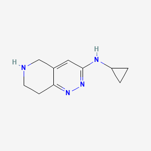 molecular formula C10H14N4 B1434391 N-cyclopropyl-5,6,7,8-tetrahydropyrido[4,3-c]pyridazin-3-amine CAS No. 1894088-53-9