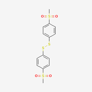 molecular formula C14H14O4S4 B14343910 Disulfide, bis[4-(methylsulfonyl)phenyl] CAS No. 92424-06-1