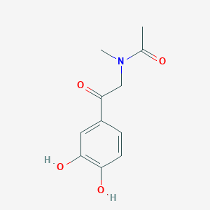 molecular formula C11H13NO4 B14343929 N-[2-(3,4-Dihydroxyphenyl)-2-oxoethyl]-N-methylacetamide CAS No. 99855-92-2
