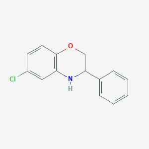 molecular formula C14H12ClNO B1434395 6-chloro-3-phenyl-3,4-dihydro-2H-benzo[b][1,4]oxazine CAS No. 1708289-01-3