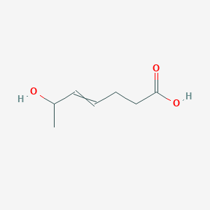 molecular formula C7H12O3 B14343958 6-Hydroxyhept-4-enoic acid CAS No. 105728-84-5