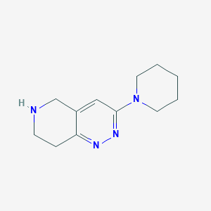 molecular formula C12H18N4 B1434398 3-(Piperidin-1-yl)-5,6,7,8-tetrahydropyrido[4,3-c]pyridazine CAS No. 1556704-83-6