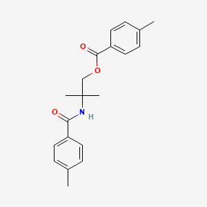 molecular formula C20H23NO3 B1434403 4-Methyl-benzoic acid 2-methyl-2-(4-methyl-benzoylamino)-propyl ester CAS No. 87788-23-6