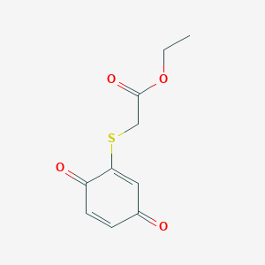 molecular formula C10H10O4S B14344117 Ethyl [(3,6-dioxocyclohexa-1,4-dien-1-yl)sulfanyl]acetate CAS No. 101901-11-5