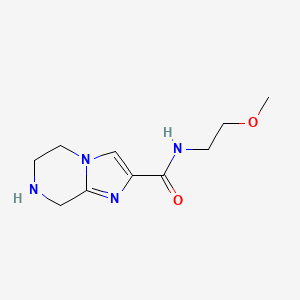 molecular formula C10H16N4O2 B1434413 N-(2-methoxyethyl)-5,6,7,8-tetrahydroimidazo[1,2-a]pyrazine-2-carboxamide CAS No. 1955547-01-9