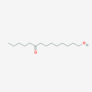 molecular formula C14H28O2 B14344132 14-Hydroxytetradecan-6-one CAS No. 92527-74-7