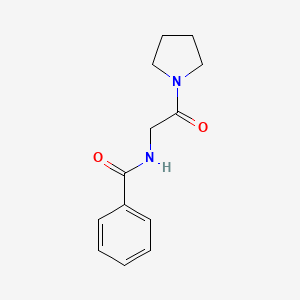 molecular formula C13H16N2O2 B14344156 Benzamide, N-(2-oxo-2-(1-pyrrolidinyl)ethyl)- CAS No. 95204-52-7