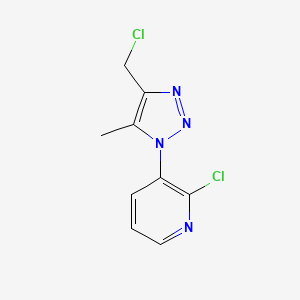 molecular formula C9H8Cl2N4 B1434416 2-chloro-3-(4-(chloromethyl)-5-methyl-1H-1,2,3-triazol-1-yl)pyridine CAS No. 1955531-12-0
