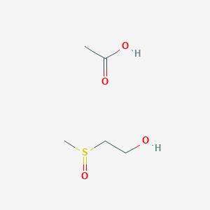 molecular formula C5H12O4S B14344189 Acetic acid;2-methylsulfinylethanol CAS No. 92543-11-8