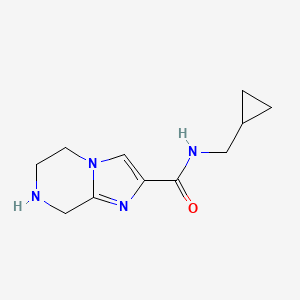 molecular formula C11H16N4O B1434421 N-(cyclopropylmethyl)-5,6,7,8-tetrahydroimidazo[1,2-a]pyrazine-2-carboxamide CAS No. 1955530-75-2