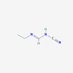 molecular formula C4H7N3 B14344211 N-Cyano-N'-ethylmethanimidamide CAS No. 103298-40-4