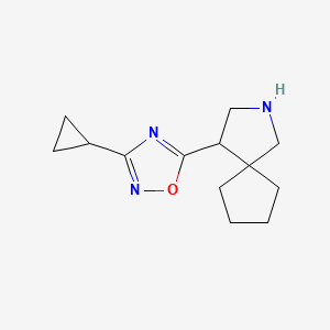 molecular formula C13H19N3O B1434423 3-Cyclopropyl-5-(2-azaspiro[4.4]nonan-4-yl)-1,2,4-oxadiazole CAS No. 1955561-36-0