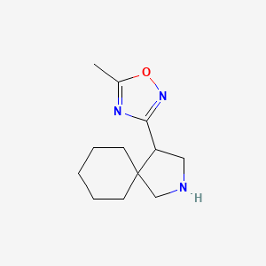 molecular formula C12H19N3O B1434424 5-Methyl-3-(2-azaspiro[4.5]decan-4-yl)-1,2,4-oxadiazole CAS No. 1955531-46-0