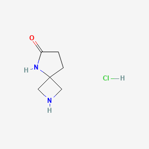 molecular formula C6H11ClN2O B1434427 2,5-Diazaspiro[3.4]octan-6-one hydrochloride CAS No. 1630906-86-3