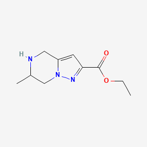 molecular formula C10H15N3O2 B1434432 Ethyl 6-methyl-4,5,6,7-tetrahydropyrazolo[1,5-a]pyrazine-2-carboxylate CAS No. 1955516-04-7