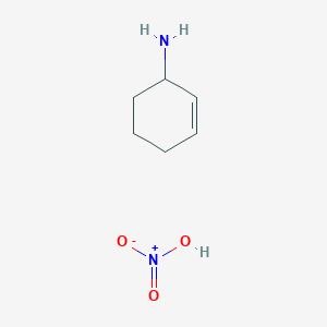 molecular formula C6H12N2O3 B14344323 Cyclohex-2-en-1-amine;nitric acid CAS No. 95090-60-1