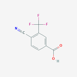 molecular formula C9H4F3NO2 B1434434 4-Cyano-3-(trifluoromethyl)benzoic acid CAS No. 1227502-36-4