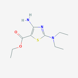 molecular formula C10H17N3O2S B1434441 Ethyl 4-amino-2-(diethylamino)thiazole-5-carboxylate CAS No. 1601246-24-5