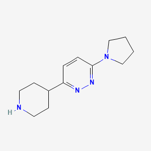 molecular formula C13H20N4 B1434444 3-(Piperidin-4-yl)-6-(pyrrolidin-1-yl)pyridazine CAS No. 1955520-87-2